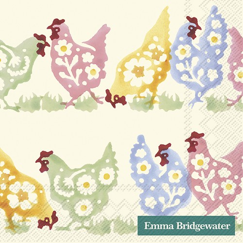 Cocktail Napkins Spring Chickens